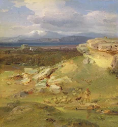 コリント近郊の風景、1835年頃